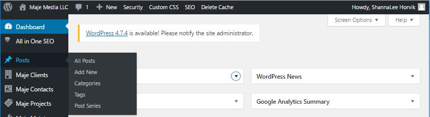 Add a WordPress Post Add a WordPress Post