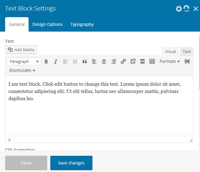 Page Builder Text Editor