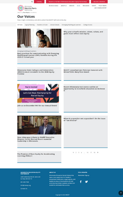 MnEEP's old blog had some sorting issues and adding the right author to the pieces was difficult for the staff with the restrictive templates.